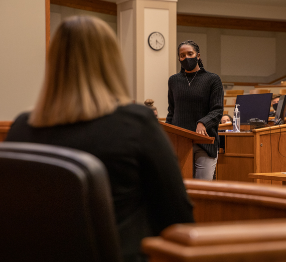 Masters Students Participate in Mock Trial