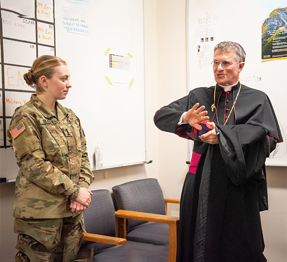 U.S. Military Catholic Archbishop Broglio Visits Gonzaga