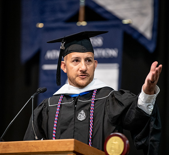 Ortiz to Grads: Emotional Ride Shows Strength of GU Community