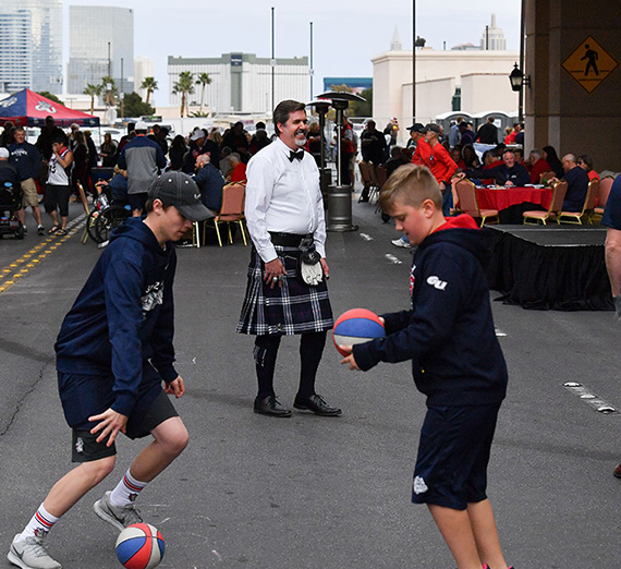In The News: President McCulloh sports Gonzaga tartan at pep rally