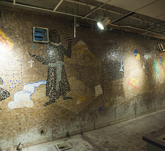 Wall-Size Mosaic Uncovered Before Demolition at COG