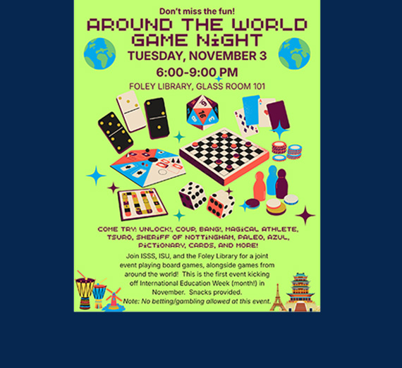 Around the World Game Night at Foley Library